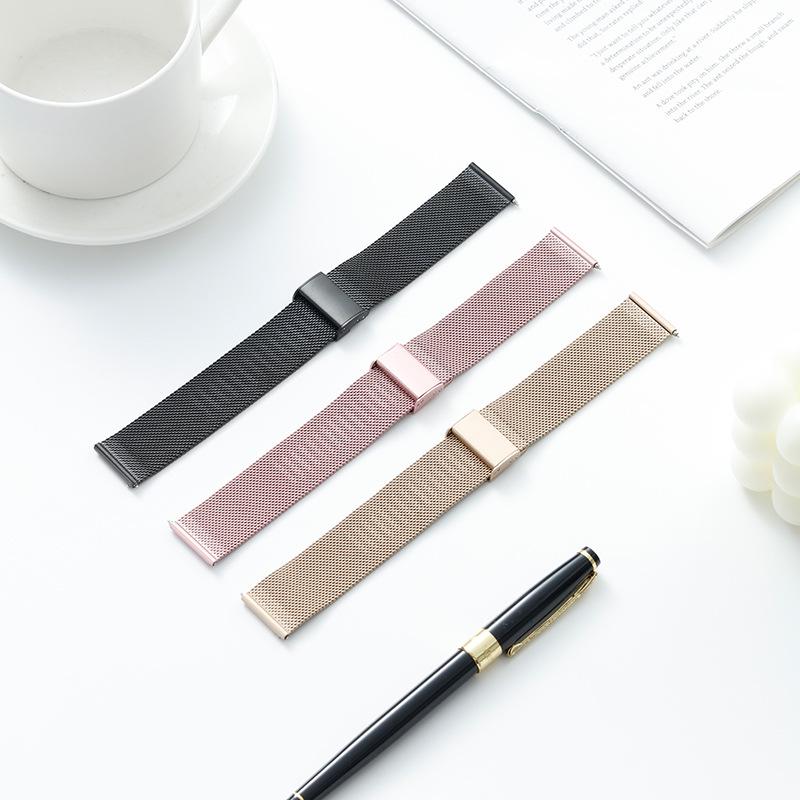 Available: Milanese Stainless Steel Strap for Huawei GT4 & Samsung iWatch, Featuring Huawei Buckle.