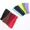 Neue Damen Unifarbene Elastische Haarbänder Yoga Stirnband Mode Turban Make-up Haarreif Vintage Geknotetes Haarband Haarschmuck