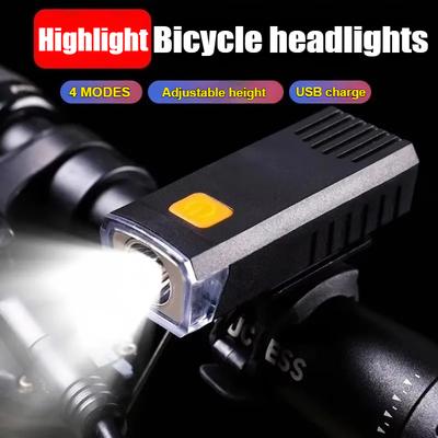 LED Cykellampor Cykelficklampa USB Uppladdningsbar Framcykellampa Lättvikt Nattcyklist Cykelstrålkastare för Mountain