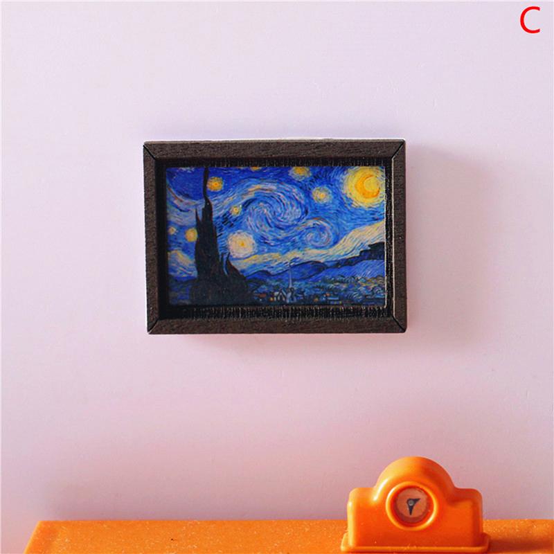 Dollhouse Miniature Photo Frame Oil Painting Wall Painting Furniture Accessories