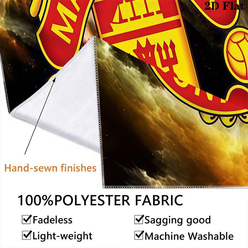Man Utd H Wall Hanging Printed Fabric Blanket Decorative Tapestries for Bedroom Living Room Home Decor