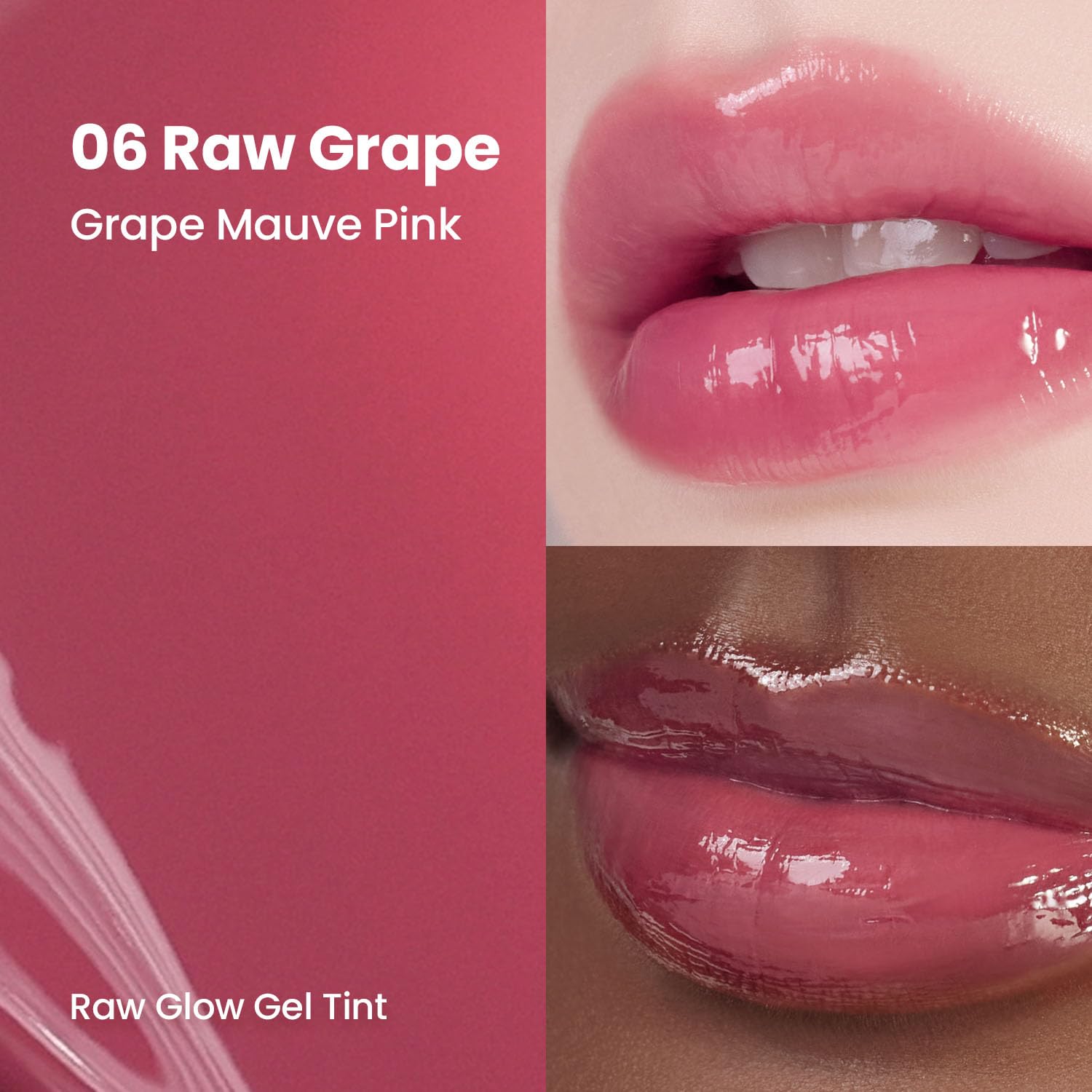 

[hince] Гелевый тинт для губ Raw Glow 4 мл 06 RAW GRAPE