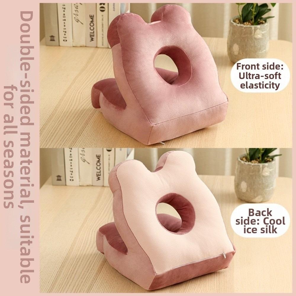 

Portable Double-Sided Nap Pillow Hollow Design Breathable Office Rest Pillow Cute Supportive Sleeping Pillow Lunch Break розовый