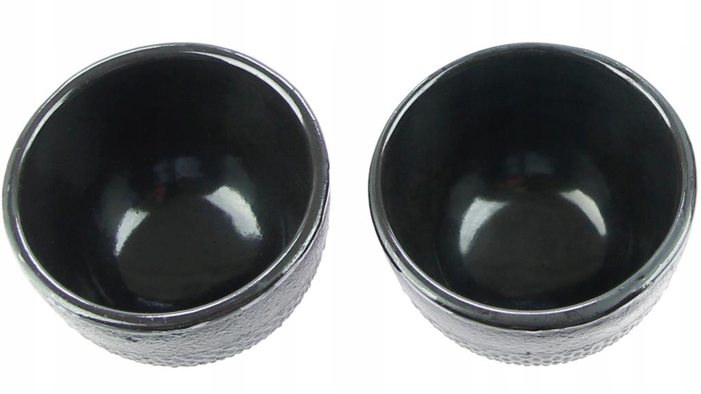 Cast Iron Cups 2 Pcs. Cast Iron Set For Tea And Herbs, Black Enamelled