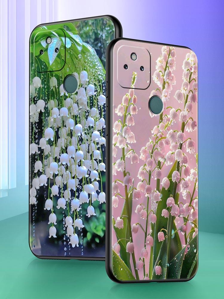 Lily Of The Valley Clear Floral Phone Case Cover for Google Pixel 10 9 8 7 6 9A 8A 7A 6A Pro Shockproof Soft TPU 10 Pro XL Shell