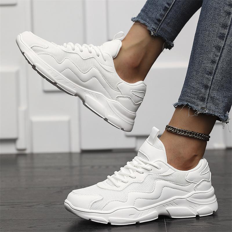 TUINANLE Women Platform Shoes Spring Casual Mesh Chunky Sneakers Female Breathable Thick Soled Dad Shoes