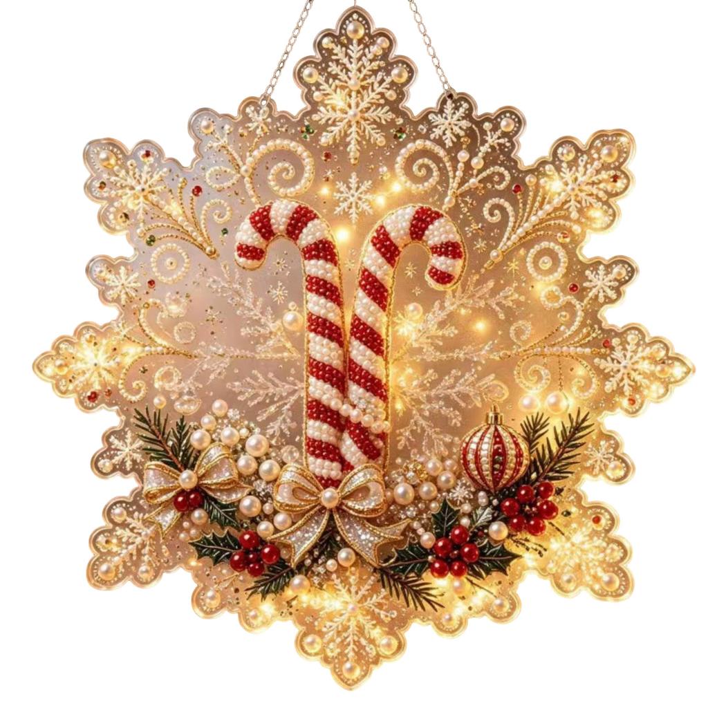 Christmas Acrylic Ornament Hanging Decoration for Tree, Window, Home Holiday Decor