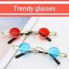 Sunglasses Sunproof Electroplated HD Round Frame Vintage Replacement Stylish Fashionable Decorative Eyewear Eyeglasses