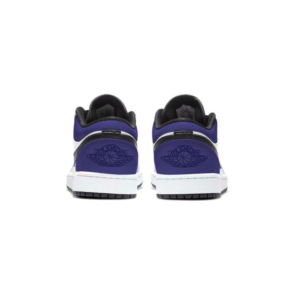 Jordan Air Jordan 1 Reverse Abrasion Resistant Low top Vintage Basketball Shoes Unisex Black Purple 553558-165(Team701-F)