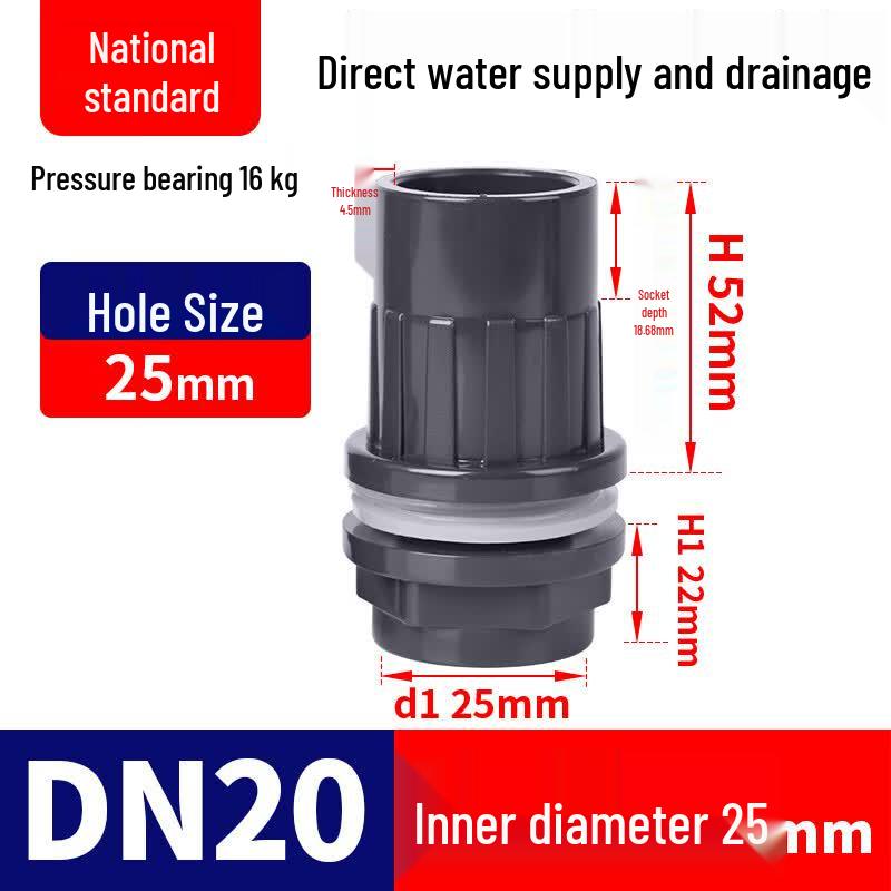 Langsaizebo PVC Aquarium Pipe Union Connector