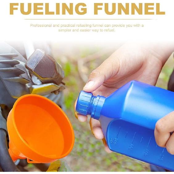 VICASKY Automotive Funnels Right Angle Funnel No- Spill Multi- Function Plastic Long Neck Oil Funnel Extension Car Funnel General Motorcycle Filling