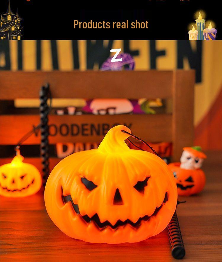 Halloween Pumpkin Handheld Lantern - Luminous Festive Decor for Night Markets