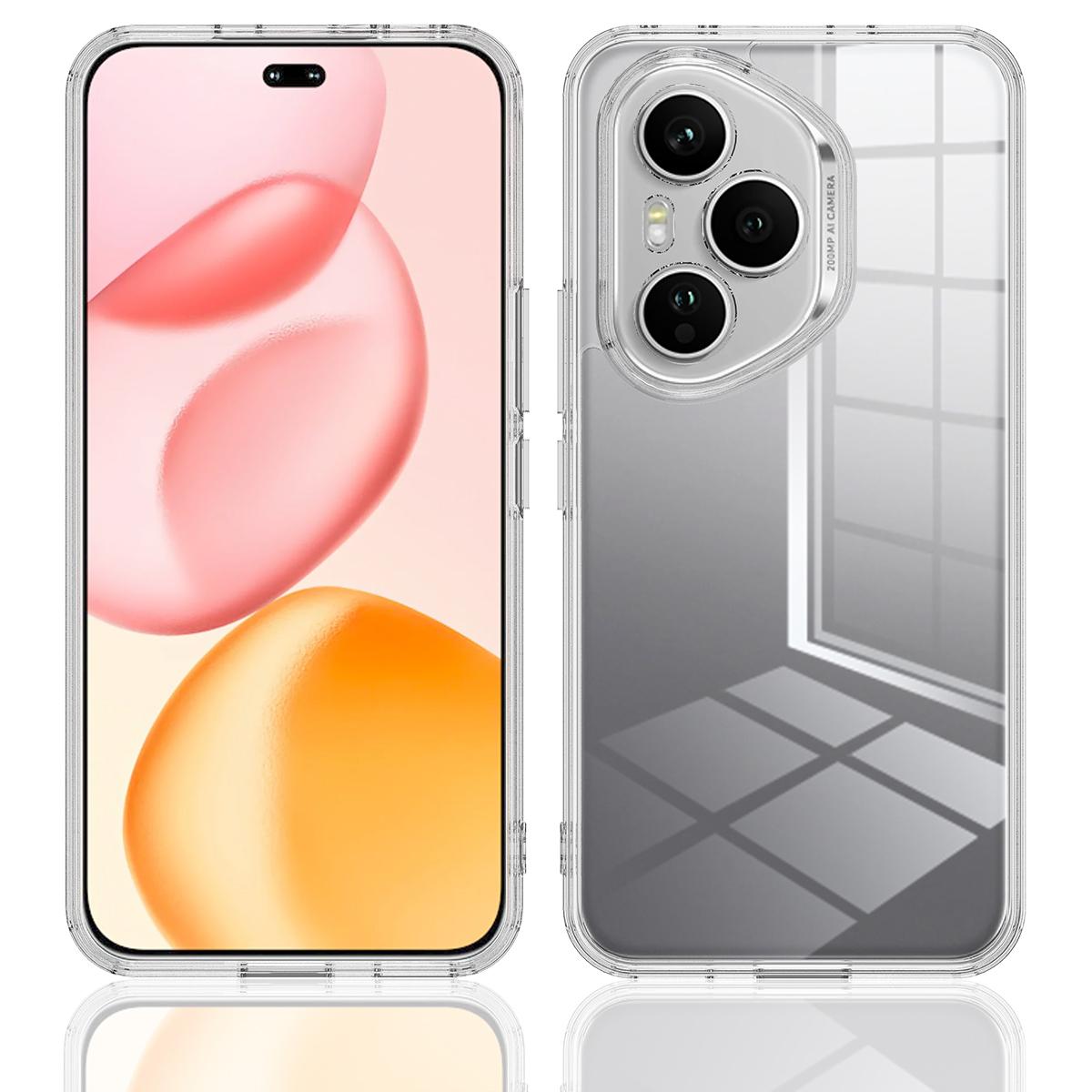 

Для Honor 400 Pro 5G (Глобальный) Прозрачный чехол для телефона ТПУ+Акрил Противоударная задняя крышка для телефона Clear