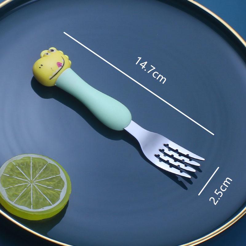 Baby Spoon Fork Gadgets Children Utensil Creative Cartoon Set 304 Stainless Steel Toddler Dinnerware Infant Feeding Portable