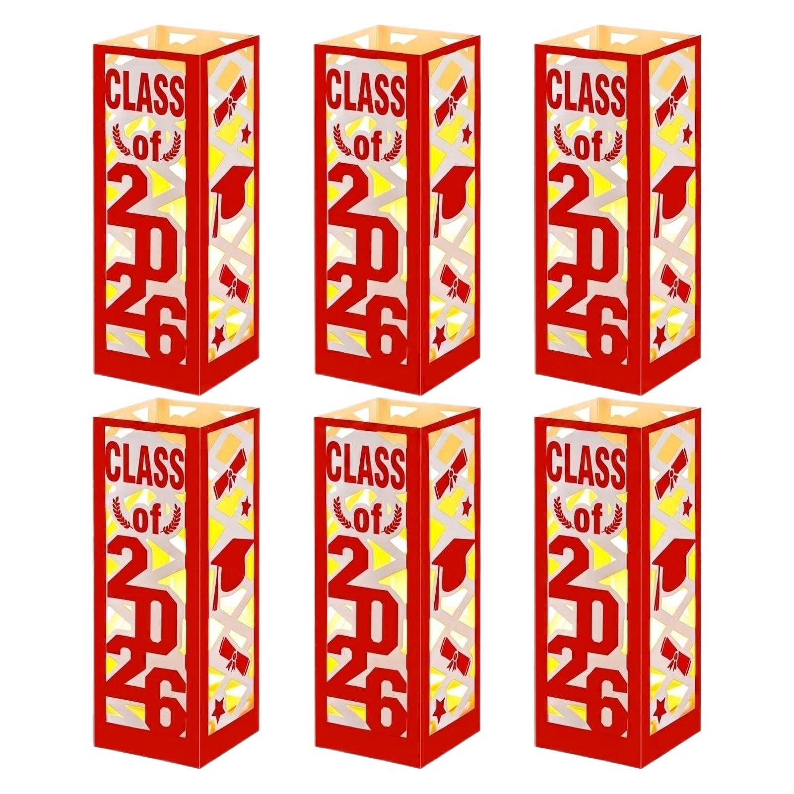 

2026 Graduation Decorations Table Centerpieces Boxes, Black Paper Boxes With String Lights Hollow Out For College Table Decorations Grad Party One Size