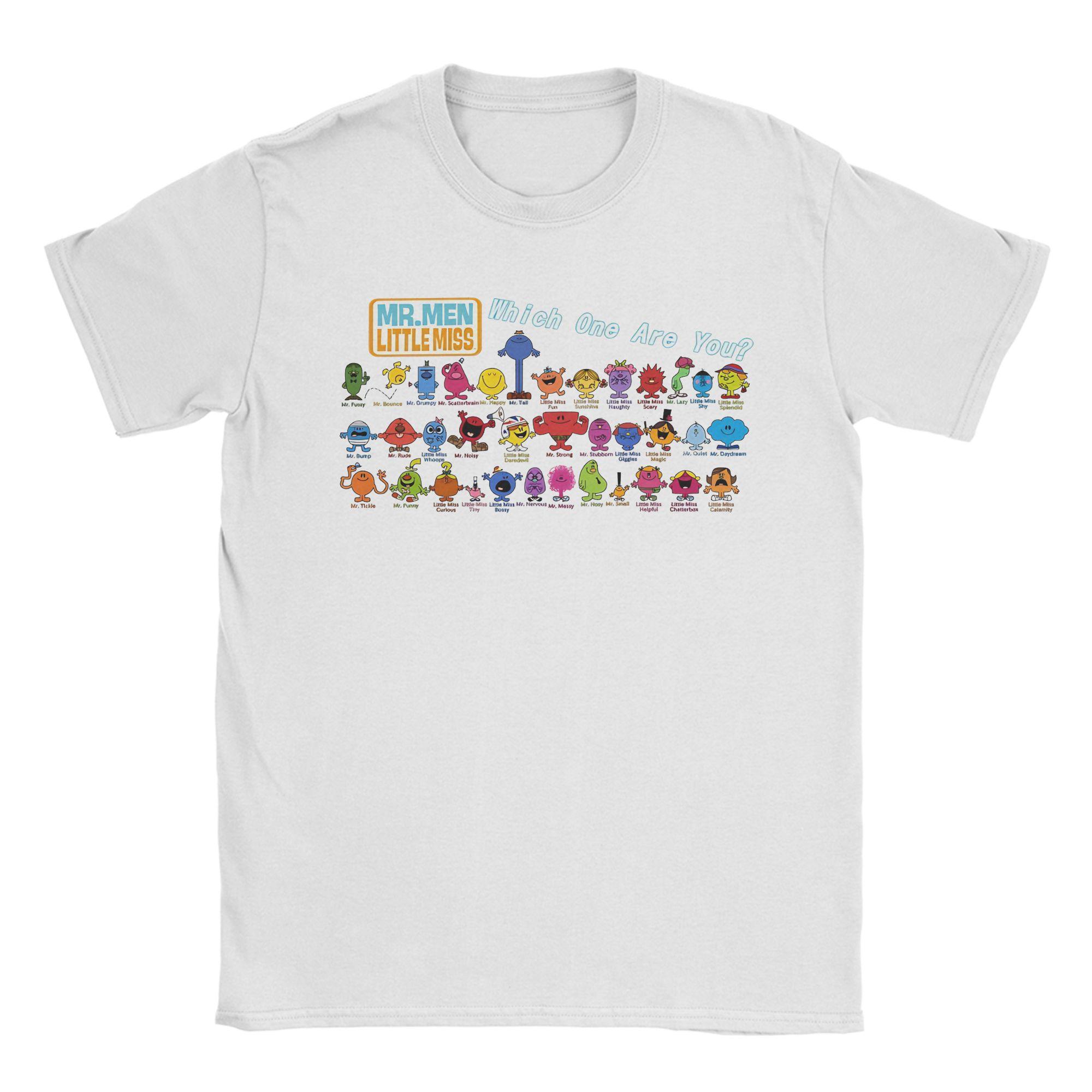 

Футболки Mr Right Mr Men Little Miss для чоловіків жінок Чудова бавовняна футболка Круглий комір Короткий рукав Футболки Дорослий одяг M