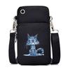 Morsom Anime Cat Liten Messenger Bag Hengende Neck Mynt Veske Vertikal Håndveske Kvinner Mobiltelefon Vesker Cartoon Small Crossbody Bag
