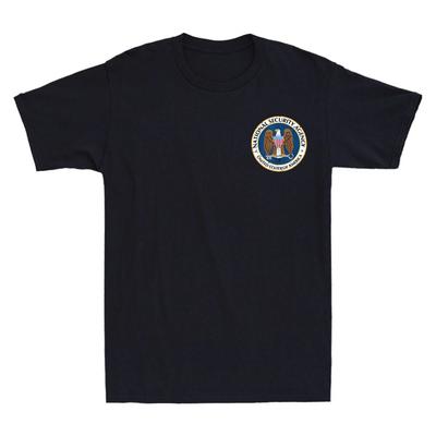 National Security Agency Military Intelligence Eagle Pocket Retro Men's T-Shirt