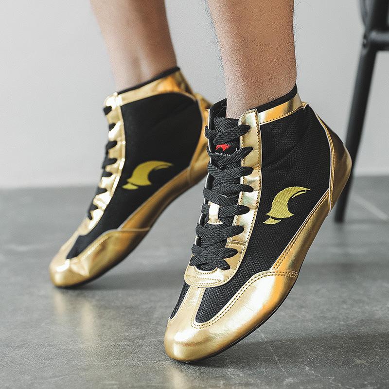  Mid Cut Men Kid Boxing Boots Wrestling Shoes Gear Combat Sneakers Sambovki Training and Competitions Sambo Shoes