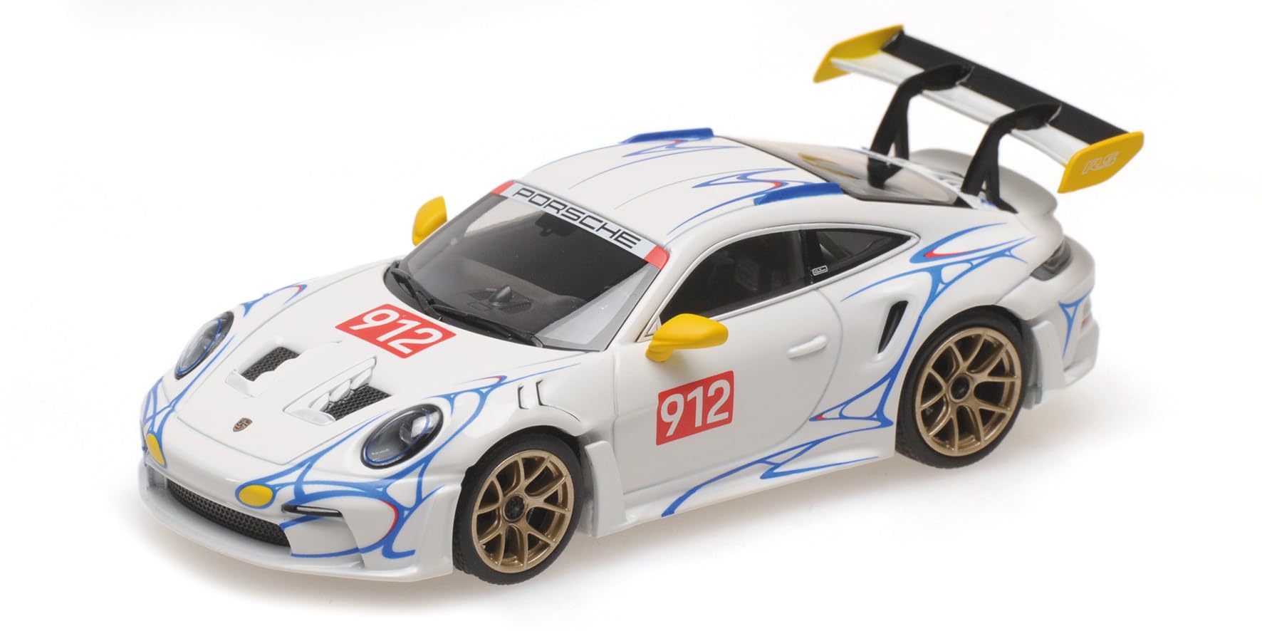 

Minichamps Porsche 911 GT3RS 2023 Decoration 1/43 (992) White/Yellow