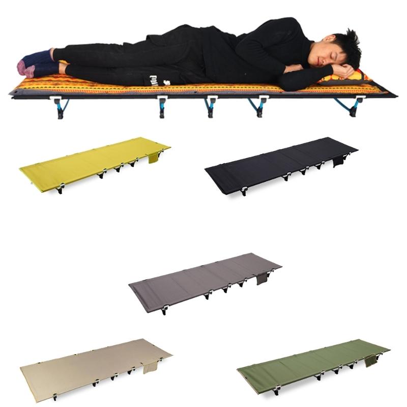 Aluminum Alloys Sleep Cot Portable Outdoor Travel Folding Bed Camping Cot for Outdoor Hiking Backpacking Travel