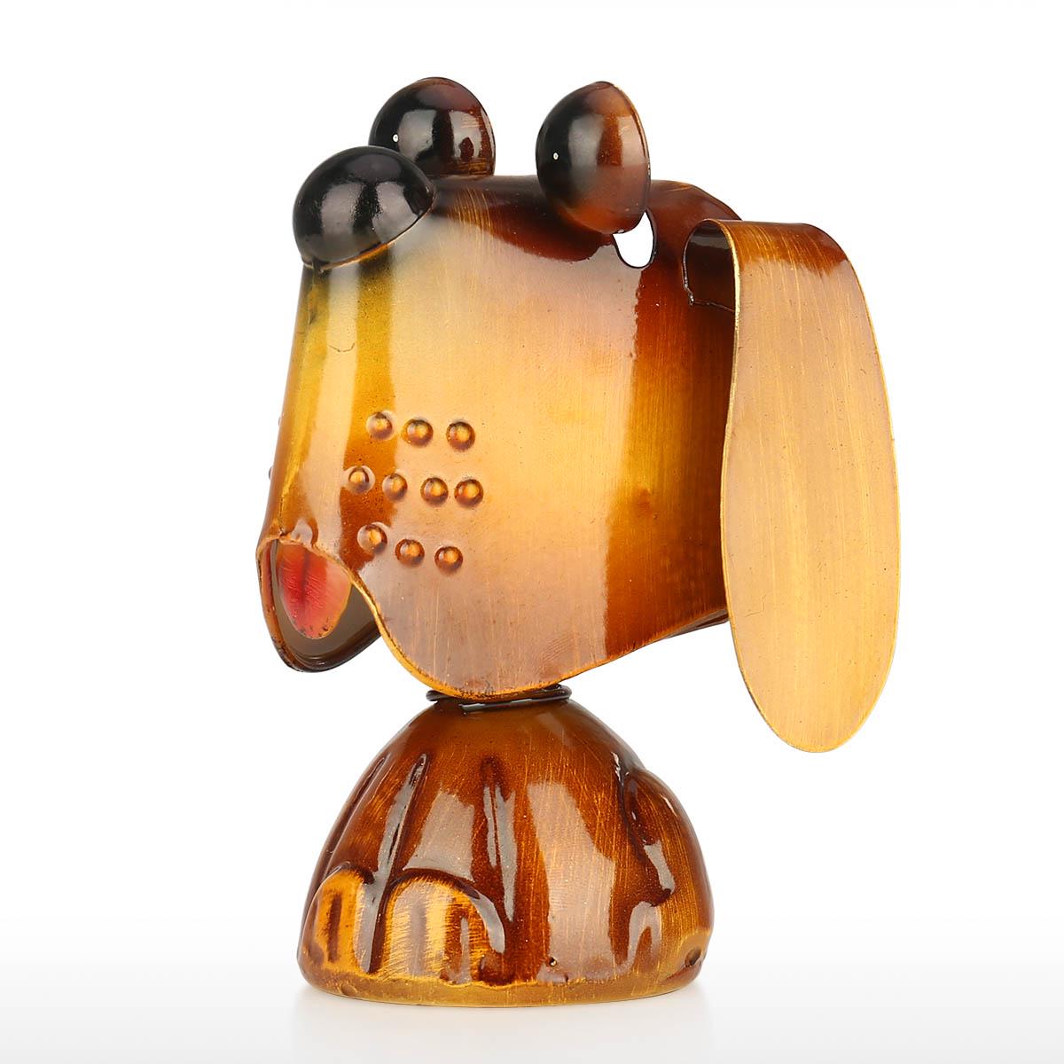Tooarts Puppy Dog Animal Stand Eyeglass Holder Iron Sculpture Handicraft Crafting Sunglasses Display Home Decor Best for Girlfriend