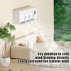 1/3PCS  X Fan Suction Cup Air Conditioning Ventilator Windmill Shaped Wall Mounted Conditioning Guide Fan Anti Direct Blowing