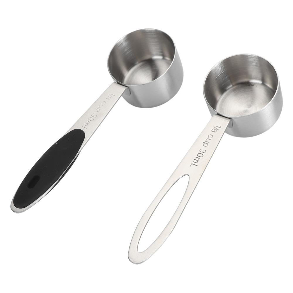 2pcs set Stainless Steel Stainless Steel Measuring Spoon Coffee Bean Measuring Spoon Coffee