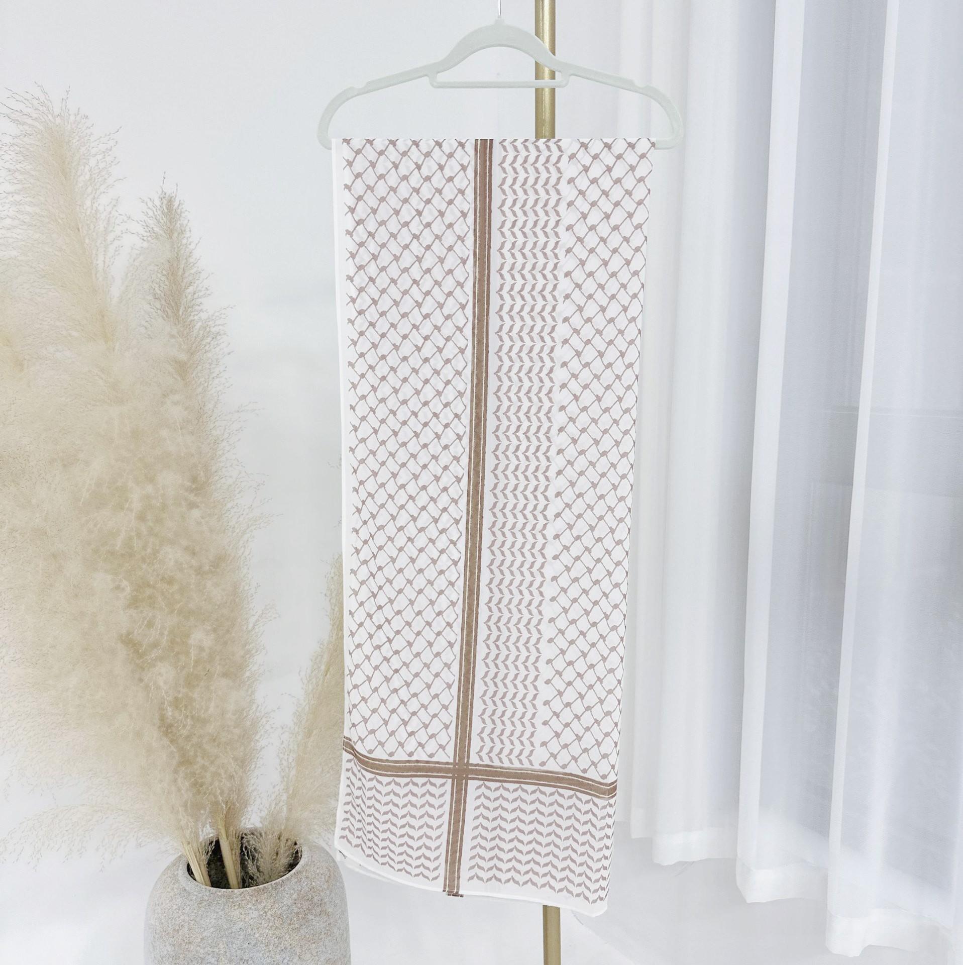 

Новый дизайн Палестинский шарф Кефия Женский Модный головной платок Дубай Ближний Восток Арабский Фуляр Женский Длинный платок Мусульманский Хиджаб