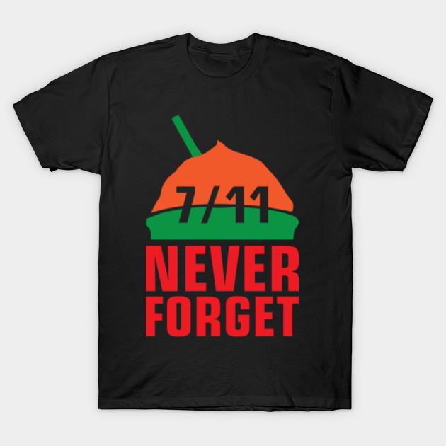 

Мужчины Черная футболка с принтом Super Large TShirt никогда-забудьте-7-11 No-Cut Трансферная бумага с принтом Хлопковая футболка