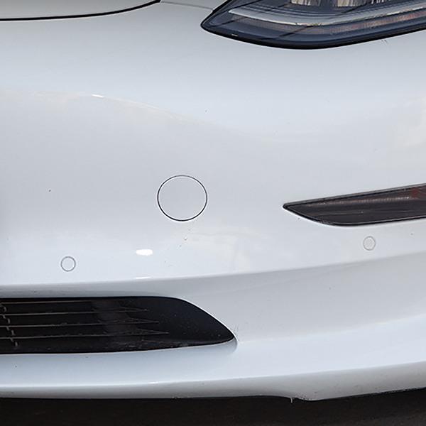 Bílá ABS krytka tažného háku předního nárazníku pro Tesla Model 3 - Modifikovaný doplněk