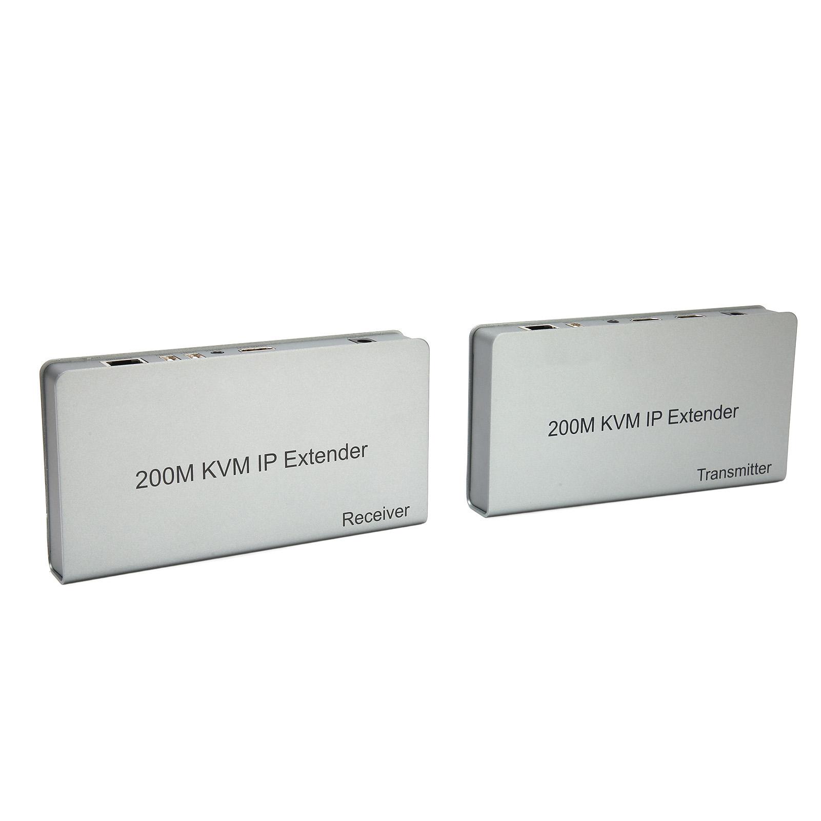 

200 м KVM IP удлинитель RJ45 HD мультимедийный интерфейс KVM Over IP удлинитель с широким ИК TCP IPm по UTP EU Plug