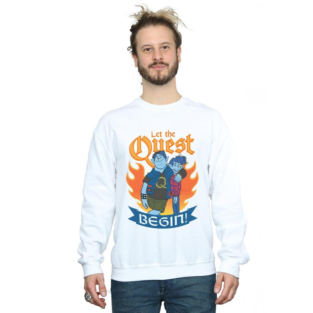 Disney Mens Onward Let The Quest Begin Sweatshirt