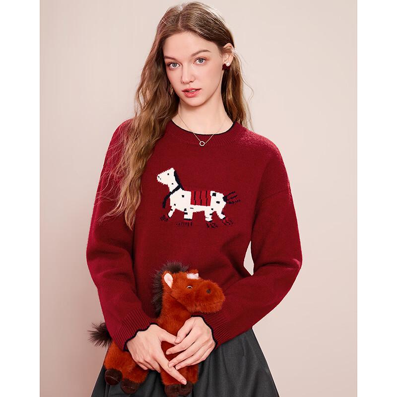 Betu Women's Fun Pattern Knitted Base Layer Sweater