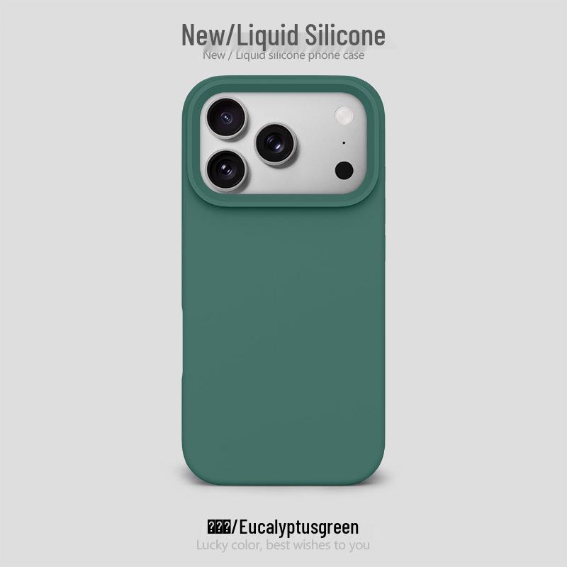 Funda de Silicona con Agujero Grande para Apple 17 Pro Max: Bolsa de aire a prueba de caídas, Protectora, Diseño simple