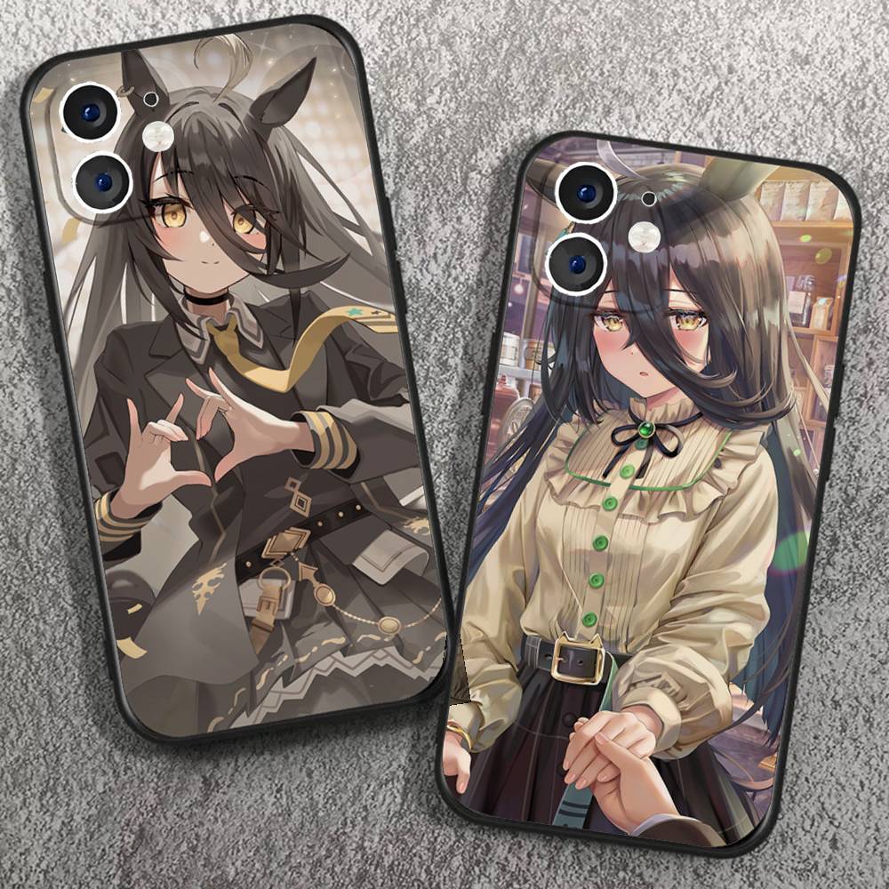 Manhattan Cafe Uma M-musume Anime Phone Case For IPhone 17 Air 16 15 14 13 Pro Max 11 12 Black Silicone Cover