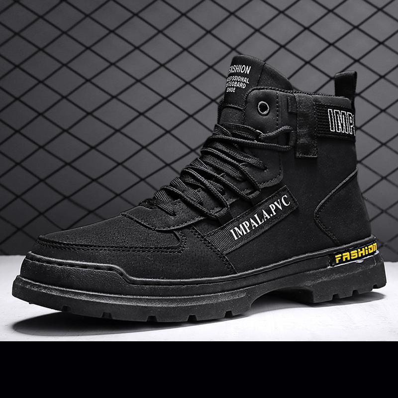 Martin Boots Men's Tooling Boots British Style Autumn and Winter High-top Men's Shoes Trendy Casual Men's Boots New Big Head Shoes