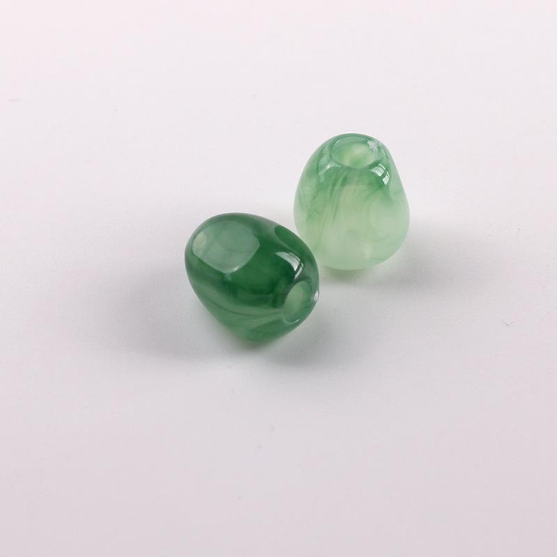 14x13mm Large Hole Irregular Marbled Acrylic Barrel Beads for DIY Bracelet Phone Chain Bag Weaving Accessories RT0398