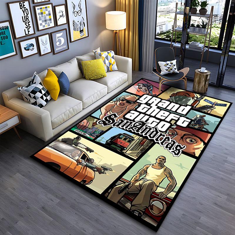 Grand Theft Auto San Andreas vhodné jako protiskluzová podložka na pohovku do obývacího pokoje nebo ložnice