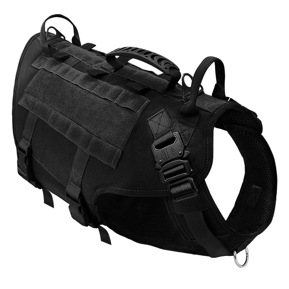 Strong Nylon Dog Harness Tactical Military Pet Vest Harnesses With Bag Working Dog Training Vests For Medium Large Dogs