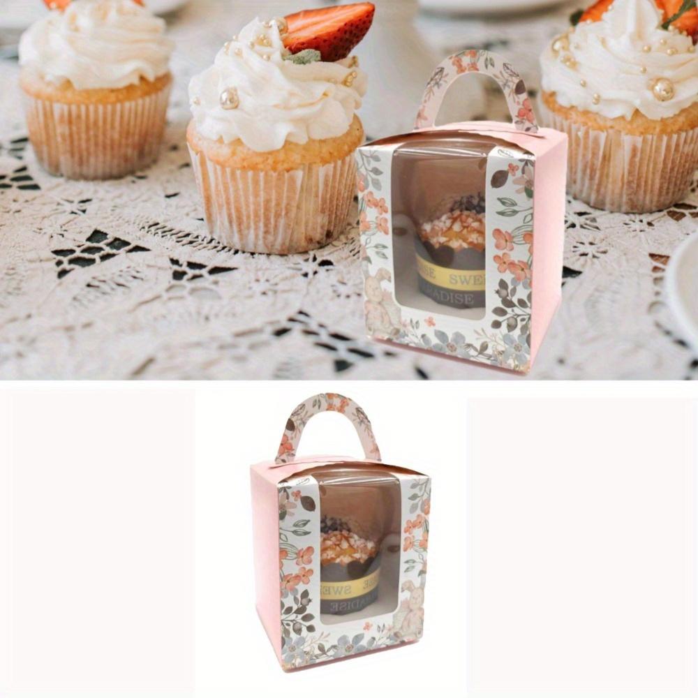 20 Scatole Individuali per Cupcake con Finestra Trasparente Contenitore Portacupcake Cupcake Muffin Biscotti Pasticcini Matrimoni Compleanni Feste