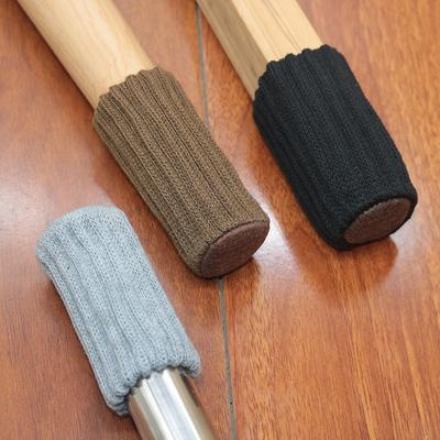 4Pcs Knitting Table and Chair Foot Cover Mute Round Felt Bottom Chair Chair Leg Cover Protective Cover Thickened Wear-resistant Double Anti-slip