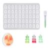 LIANHATA Bear Silicone Translucent Epoxy Resin Soft 50 Cute DIY Handmade UV Cutting Mold with Pipette Mold, Mold, Mini, Cavities, Accessories,
