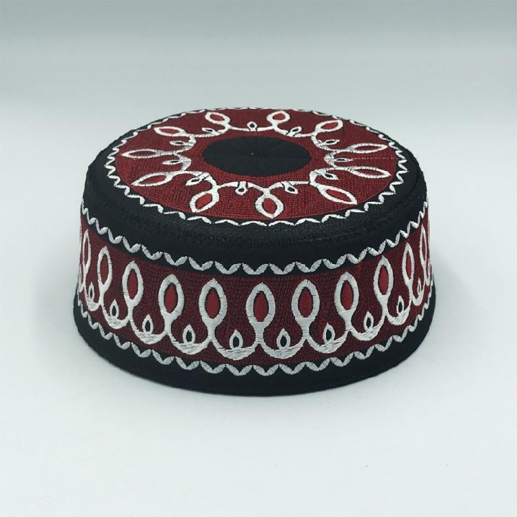 Teens Embroidery Islamic Beanie Breathable Protecting Casual Pray Hat for Adult