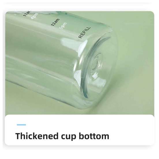 500/750ml Water Cup Time Marker Bottle BPA Free Leakproof Transparent Sports Water Bottle Fitness Gym Bottle