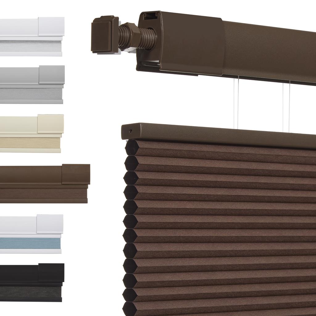 No Tools No Drill Top Down Bottom Up Honeycomb Blinds for Windows, 1" Cell Fabric Cordless Thermal Insulated Noise Reduction