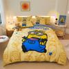 3D M-Minions Wallpaper Anime Digital Printing Bedding Set, Duvet Cover And Pillowcases 75*50 For Adult And Children Luxury Gift