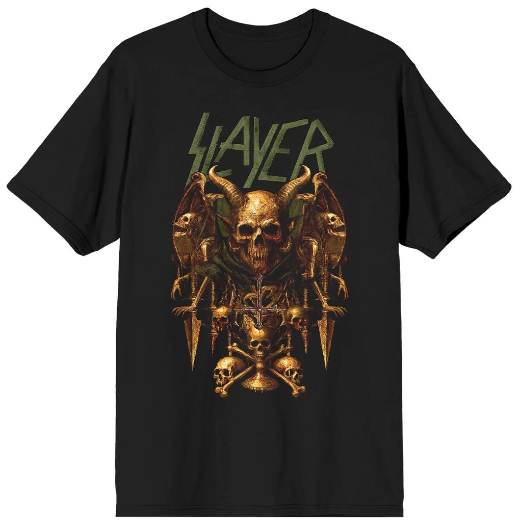 Slayer Minimalist Logo TShirt Iconic Thrash Metal Symbol Print 100 Cotton Tee Unisex for Slayer Fans Women And Tshirts
