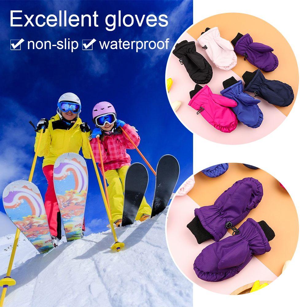 Must Thicken Warm Windproof Waterproof Children Ski Gloves Snow Snowboard Long-sleeved Mitten