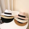 Wide Brim Panama Fedora Straw Hat - UPF Protection, Crochet Weaving, Mature Style - Ideal Summer Beach Sun Hat for Men and Women